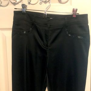 Satiny Black Cach’e Size 4 women’s dress slacks